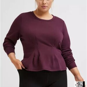 Torrid Soft Fleece Corset Sweatshirt